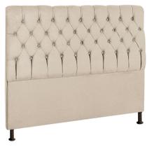Cabeceira Estofada Bia 1.40 Suede Bege
