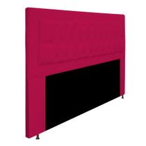 Cabeceira Estofada Bianca 160cm para Cama Queen Size Capitonê Suede Pink