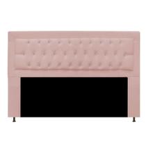 Cabeceira Estofada Bianca 160cm queen Quarto Cama Box com strass Suede Rose Gold - KDAcanto Móveis