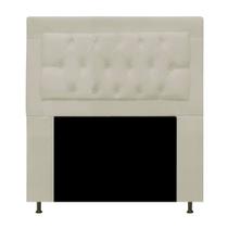 Cabeceira Estofada Bianca 90cm para Cama Solteiro Capitonê material sintético Bege - KDAcanto Móveis Cabeceira Estofada Bianca 90cm para Cama Solteiro Capitonê material sintético Bege - KDAcanto Móveis