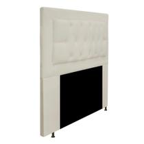 Cabeceira Estofada Bianca 90cm para Cama Solteiro Capitonê Tecido Sintético Bege Cabeceira Estofada Bianca 90cm para Cama Solteiro Capitonê Tecido Sintético Bege
