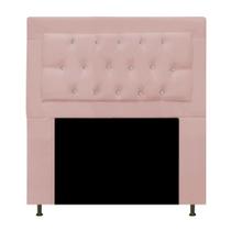 Cabeceira Estofada Bianca 90cm para Cama Solteiro Strass Capitonê Suede Rose Gold Cabeceira Estofada Bianca 90cm para Cama Solteiro Strass Capitonê Suede Rose Gold