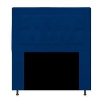 Cabeceira Estofada Bianca 90cm Solteiro Capitonê Suede Azul Marinho - Damaffê Móveis Cabeceira Estofada Bianca 90cm Solteiro Capitonê Suede Azul Marinho - Damaffê Móveis