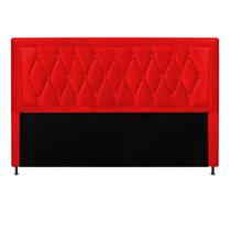 Cabeceira Estofada Bianca Capitonê 140 cm Casal Quarto para Cama Box material sintético Vermelho - KDAcanto Móveis Cabeceira Estofada Bianca Capitonê 140 cm Casal Quarto para Cama Box material sintético Vermelho - KDAcanto Móveis