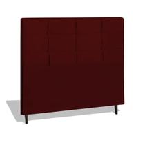 Cabeceira Estofada Box Casal Encosto Para Cama Hylux 144x126 Marsala