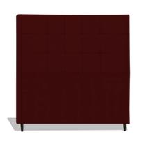 Cabeceira Estofada Box Casal Encosto Para Cama Maveric 144x126 Marsala