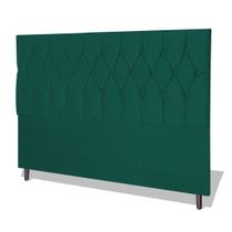 Cabeceira Estofada Box Casal Encosto Para Cama Ram 1500 144x126 Azul Turquesa