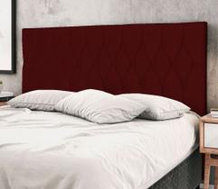 Cabeceira Estofada Box Casal Encosto Para Cama Ram 1500 144x126 Marsala