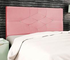 Cabeceira Estofada Box Casal King Size Encosto Para Cama Camboriu 195x126 CM Rosa JBE Móveis Cabeceira Estofada Box Casal King Size Encosto Para Cama Camboriu 195x126 CM Rosa JBE Móveis