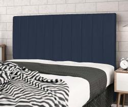 Cabeceira Estofada Box Casal Queen Size Encosto Para Cama Leblon 164x126 CM Azul Marinho JBE Móveis Cabeceira Estofada Box Casal Queen Size Encosto Para Cama Leblon 164x126 CM Azul Marinho JBE Móveis