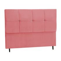 Cabeceira Estofada Box Solteiro Encosto Para Cama Civic 94x126 Rosa