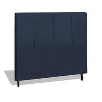 Cabeceira Estofada Box Solteiro Encosto Para Cama Hylux 94x126 Azul Marinho