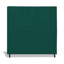 Cabeceira Estofada Box Solteiro Encosto Para Cama Maveric 94x126 Azul Turquesa