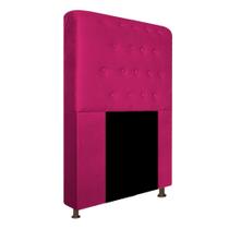 Cabeceira Estofada Brenda 90cm para Cama Solteiro Botonê Suede Pink