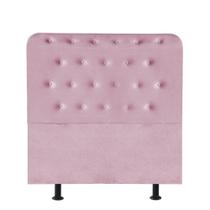 Cabeceira Estofada Brenda Capitonê 100 cm Solteiro Quarto para Cama Box Suede Rosa Bebê - KDAcanto Móveis