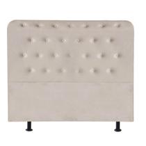 Cabeceira Estofada Brenda Capitonê 160 cm Queen Size Quarto para Cama Box Suede Bege - KDAcanto Móveis
