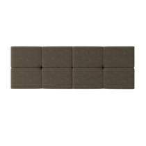 Cabeceira Estofada Bruna Dobrável Box Casal 1,40cm Suede- Marrom