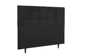 Cabeceira Estofada Cama Box 140cm Helena Tecido Suede Preto - Ísis Estofados