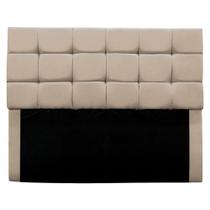 Cabeceira Estofada Cama Box Casal 140 Cm Bianca Suede Bege Cabeceira Estofada Cama Box Casal 140 Cm Bianca Suede Bege