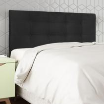 Cabeceira Estofada Cama Box Casal 140 cm Cancún Suede
