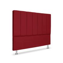 Cabeceira Estofada Cama Box Casal 140 cm Carla Premium - Vermelho