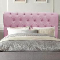 Cabeceira Estofada Cama Box Casal 140cm París Veludo Rosa Bebe- MABE MAGAZINE Cabeceira Estofada Cama Box Casal 140cm París Veludo Rosa Bebe- MABE MAGAZINE