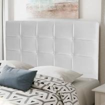 Cabeceira Estofada Cama Box Casal Fiorella 140cm material sintético Branco - Abmaza Cabeceira Estofada Cama Box Casal Fiorella 140cm material sintético Branco - Abmaza