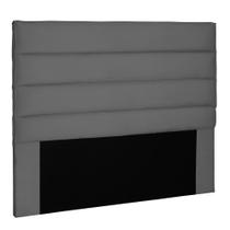 Cabeceira Estofada Cama Box Casal King Size La Italian 195cm Suede Cinza - Desk Design