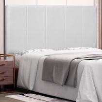 Cabeceira Estofada Cama Box Casal King Size Ravenna 195cm Corano Branco - Abmaza Cabeceira Estofada Cama Box Casal King Size Ravenna 195cm Corano Branco - Abmaza