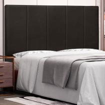 Cabeceira Estofada Cama Box Casal King Size Ravenna 195cm Corano Marrom - Abmaza Cabeceira Estofada Cama Box Casal King Size Ravenna 195cm Corano Marrom - Abmaza