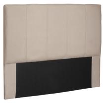 Cabeceira Estofada Cama Box Casal King Size Ravenna 195cm Suede Bege - Desk Design