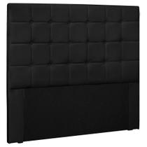 Cabeceira Estofada Cama Box Casal King Size Verona 195cm Corano Preto - Desk Design