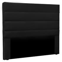 Cabeceira Estofada Cama Box Casal La Italian 140cm Corano Preto - Desk Design