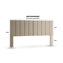Cabeceira Estofada Cama Box Casal Luxo Bege 140 cm Com pés Cabeceira Estofada Cama Box Casal Luxo Bege 140 cm Com pés