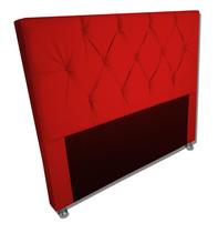 Cabeceira estofada cama box casal para quarto Queen Size Renata 160 cm Vermelho-Anchar Estofados