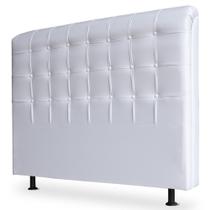 Cabeceira Estofada Cama Box Casal Queen Louise 160cm Corano Branco - Desk Design