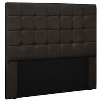 Cabeceira Estofada Cama Box Casal Verona 140cm Corano Marrom - Abmaza