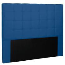 Cabeceira Estofada Cama Box Casal Verona 140cm Suede Azul Marinho - Abmaza