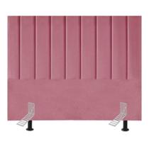 Cabeceira Estofada Cama Box King 195 Cm Catarina Suede E Frame Cor:rosa Cabeceira Estofada Cama Box King 195 Cm Catarina Suede E Frame Cor:rosa