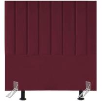 Cabeceira Estofada Cama Box King 195 Cm Luana Suede E Frame bordô