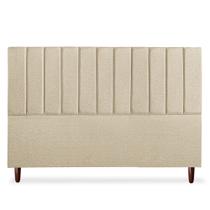 Cabeceira Estofada Cama Box King Carla 195cm Linho