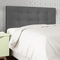 Cabeceira Estofada Cama Box Queen 160 cm Cancún Suede