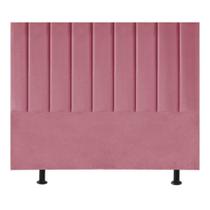 Cabeceira Estofada Cama Box Queen 160 Cm Sophia Carla Suede Rosa Cabeceira Estofada Cama Box Queen 160 Cm Sophia Carla Suede Rosa