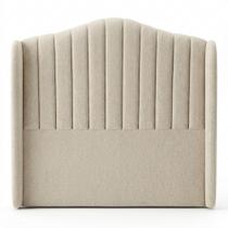 Cabeceira Estofada Cama Box Queen Arya 160cm Moderna Premium Bouclê Bege - Abmaza