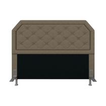 Cabeceira Estofada Cama Box Queen Florença Suede Capuccino - Móveis Arapongas Cabeceira Estofada Cama Box Queen Florença Suede Capuccino - Móveis Arapongas