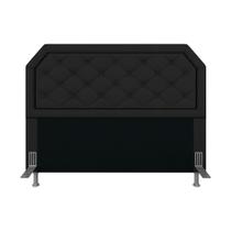 Cabeceira Estofada Cama Box Queen Florença Suede Preto - Móveis Arapongas Cabeceira Estofada Cama Box Queen Florença Suede Preto - Móveis Arapongas