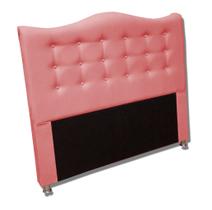 Cabeceira estofada cama box solteirão para quarto Bella 130 cm Rose Suede-Anchar Interiores