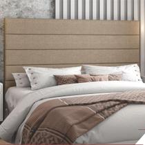 Cabeceira Estofada Cama Box Solteiro 0,90 Horizon para Quarto em Veludo Azul Larbelle