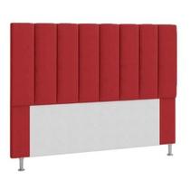 Cabeceira Estofada Cama Box Solteiro 90 cm Carla - Vermelho