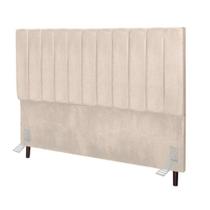 Cabeceira Estofada Cama Box Solteiro 90 Cm Luísa Linho E Frame bege Cabeceira Estofada Cama Box Solteiro 90 Cm Luísa Linho E Frame bege